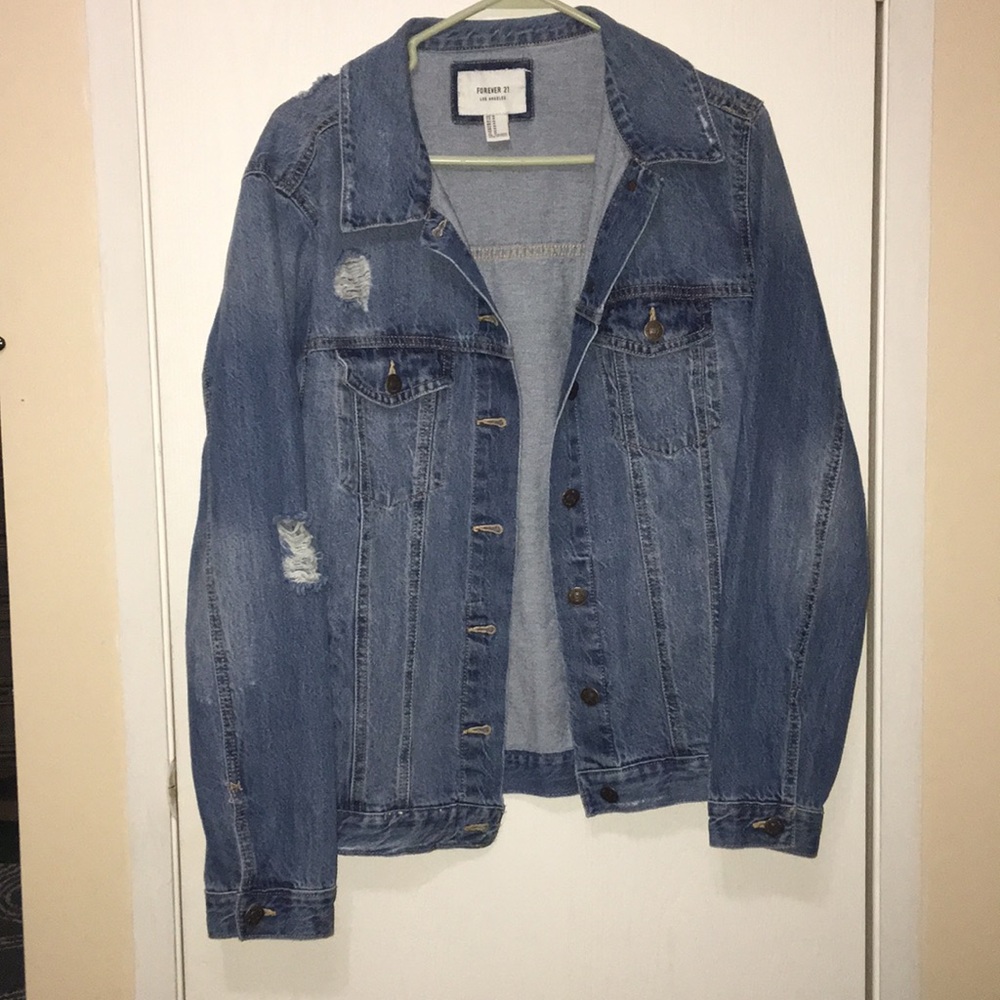 Over sized Distressed Denim Jacket